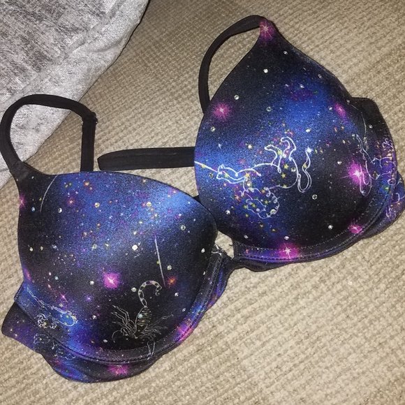 Victoria's Secret push up bra size 32b galaxy astrology design print - Picture 4 of 5